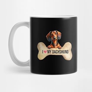 I Love My Dachshund Mug